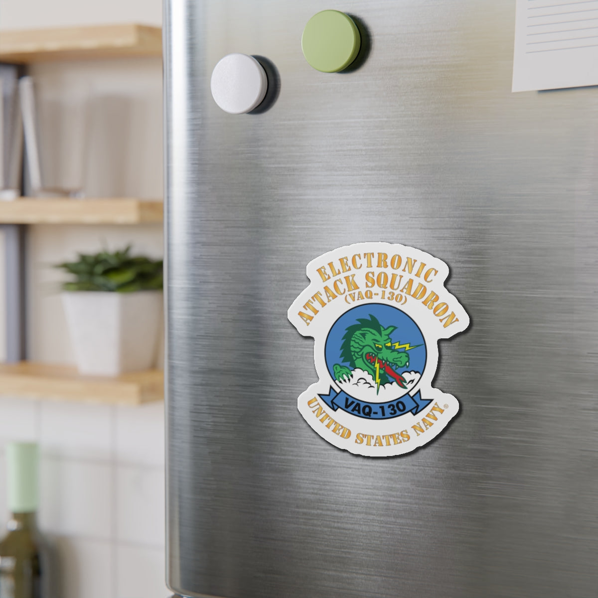 Die-Cut Magnet - Navy - Electronic Attack Squadron 130 (VAQ-130)