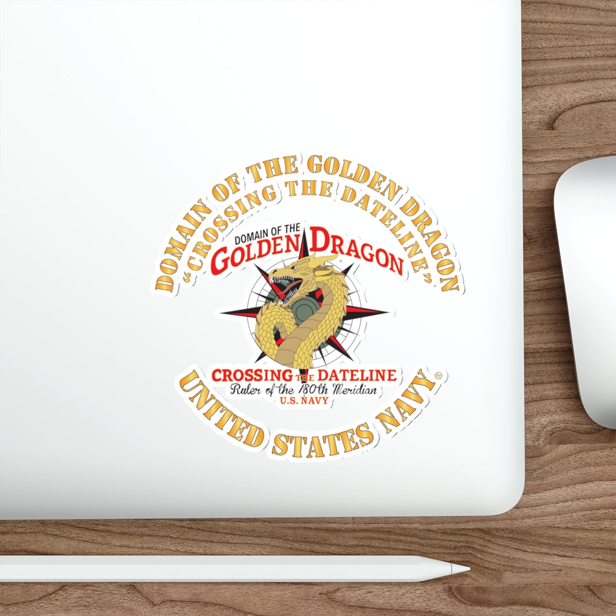Die-Cut Vinyl Sticker - Navy - Domain of the Golden Dragon