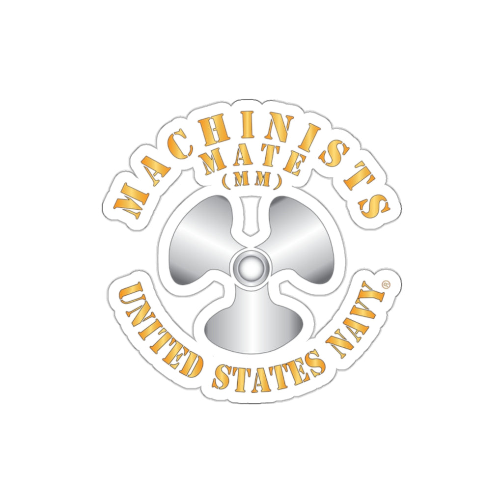 Die-Cut Vinyl Sticker - Navy - Rate - Machinists Mate (MM)