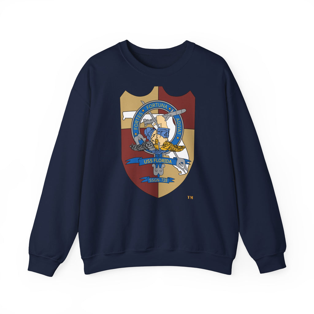 Unisex Heavy Blend™ Crewneck Sweatshirt - Navy - USS Florida (SSGN-728) wo txt