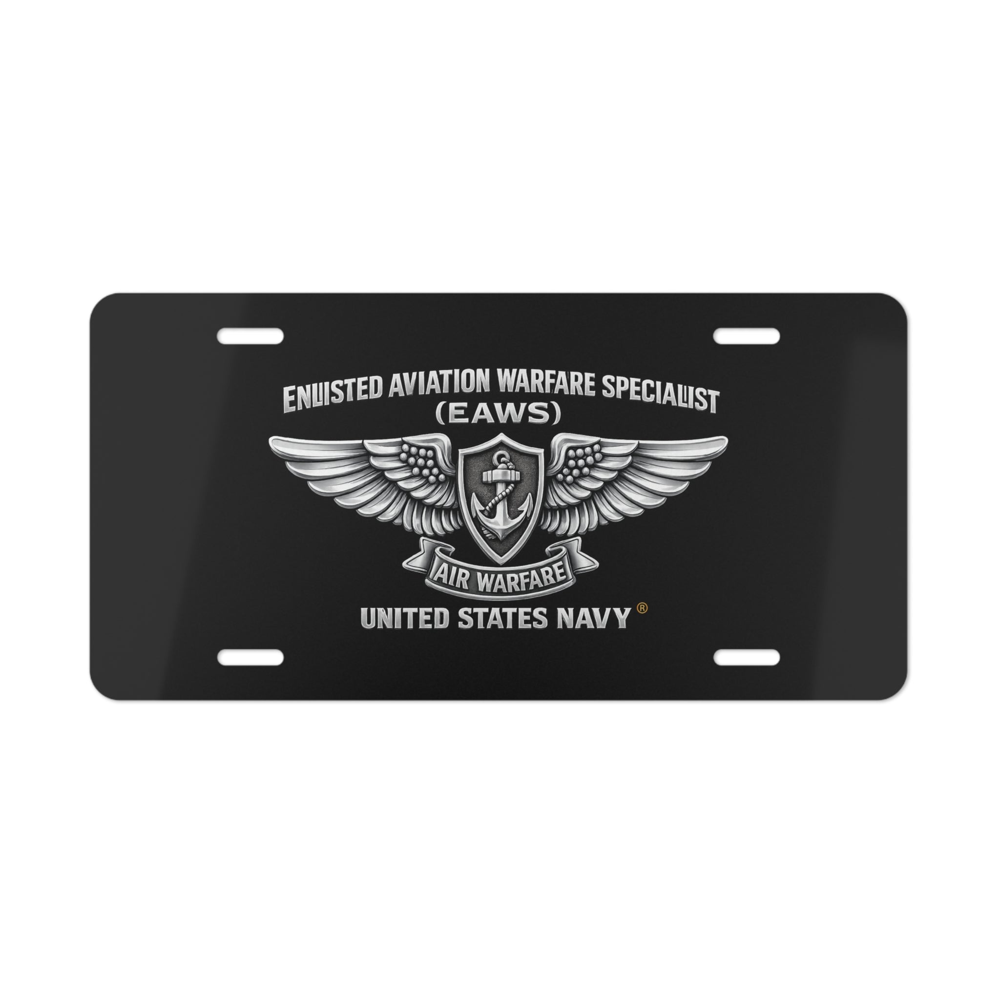 Vanity License Plate - Navy - Badge - Enlisted Aviation Warfare Specialist
