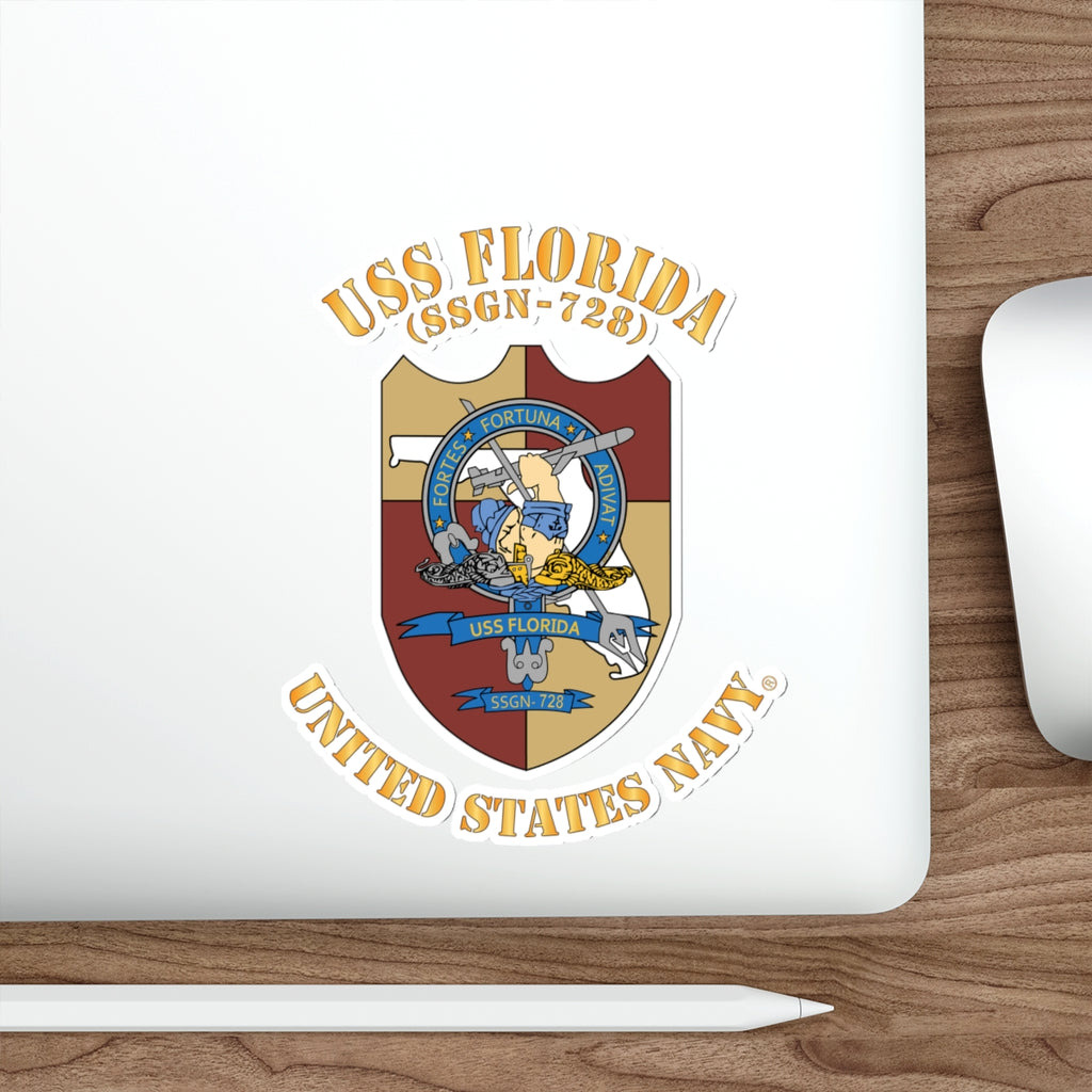 Die-Cut Vinyl Sticker - Navy - USS Florida (SSGN-728)
