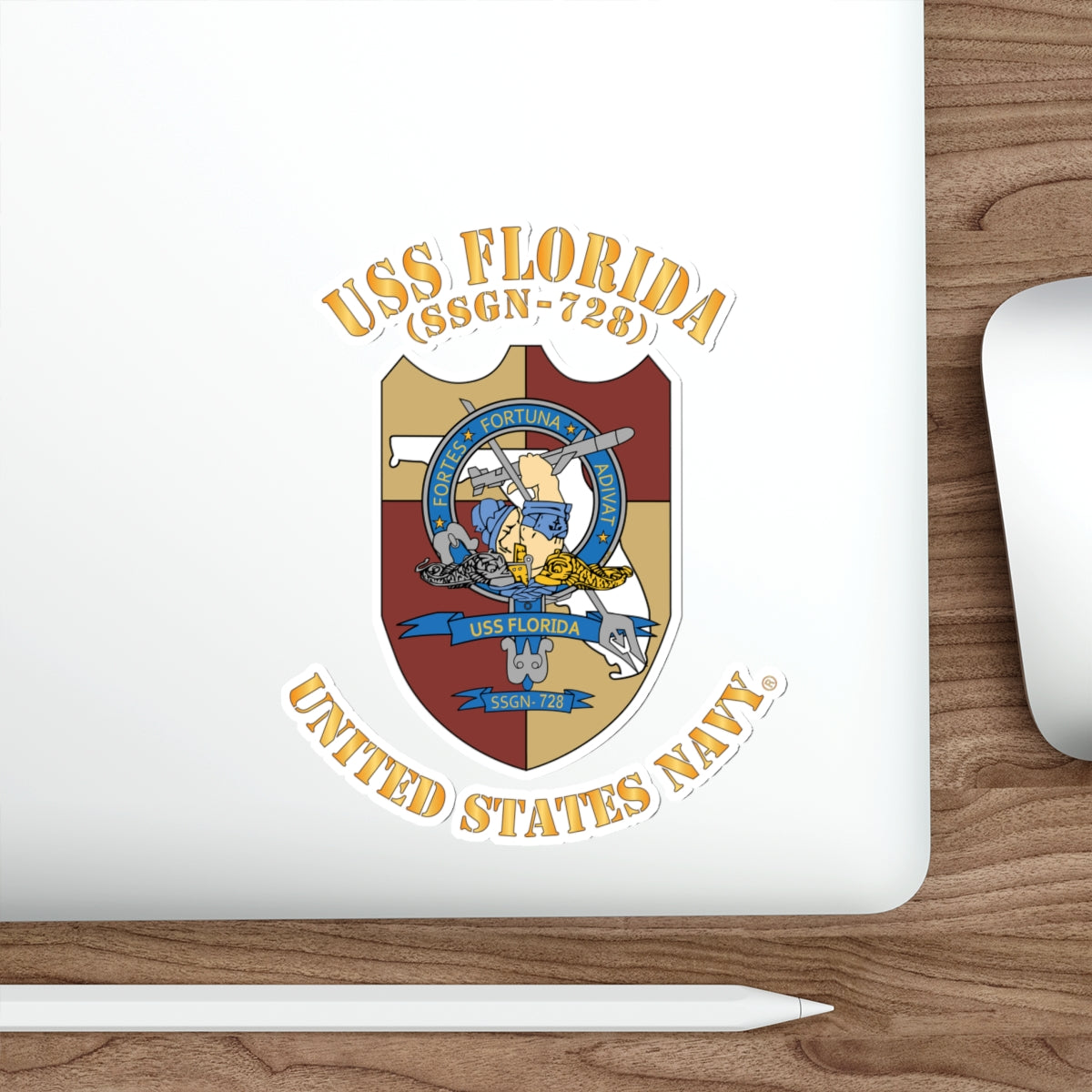Die-Cut Vinyl Sticker - Navy - USS Florida (SSGN-728)