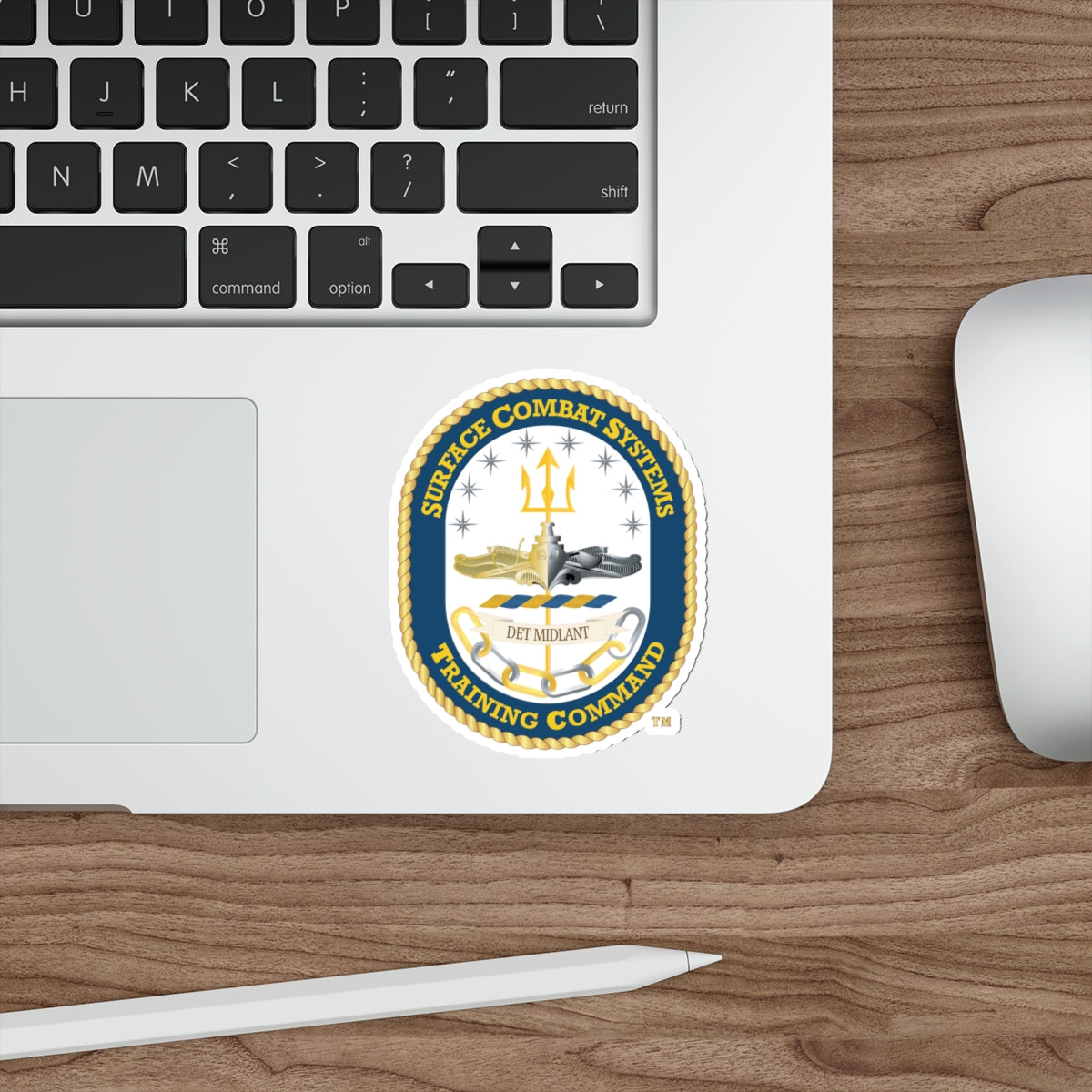 Die-Cut Vinyl Sticker - Navy - Surface Combat Systems Training Command - DET MIDLANT wo Txt X 300