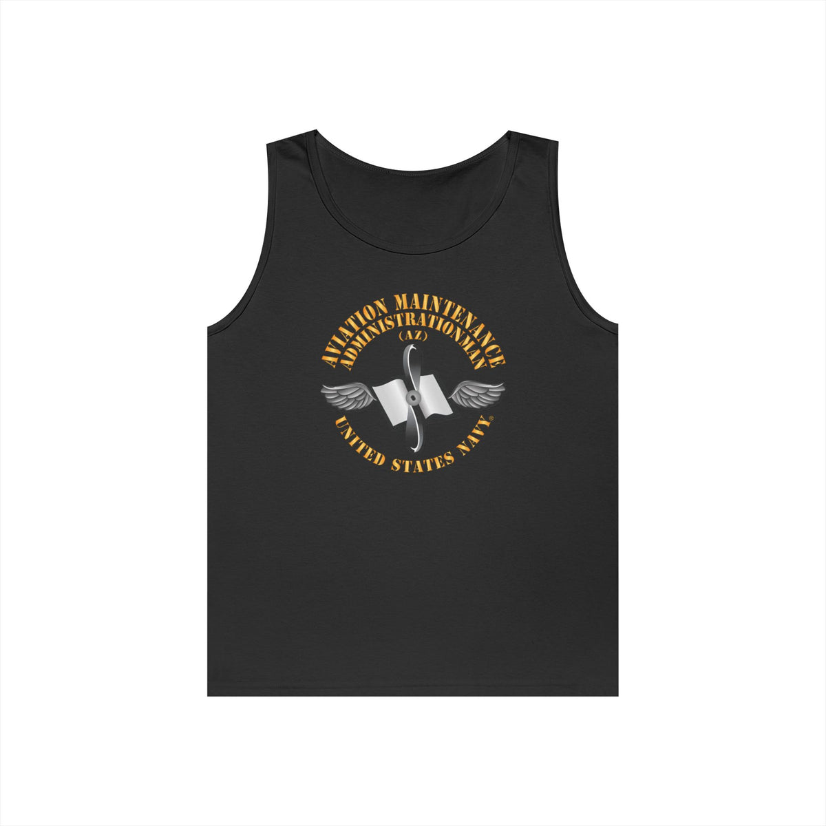 Unisex Heavy Cotton Tank Top - Navy - Rate - Aviation Maintenance Administrationman (AZ)