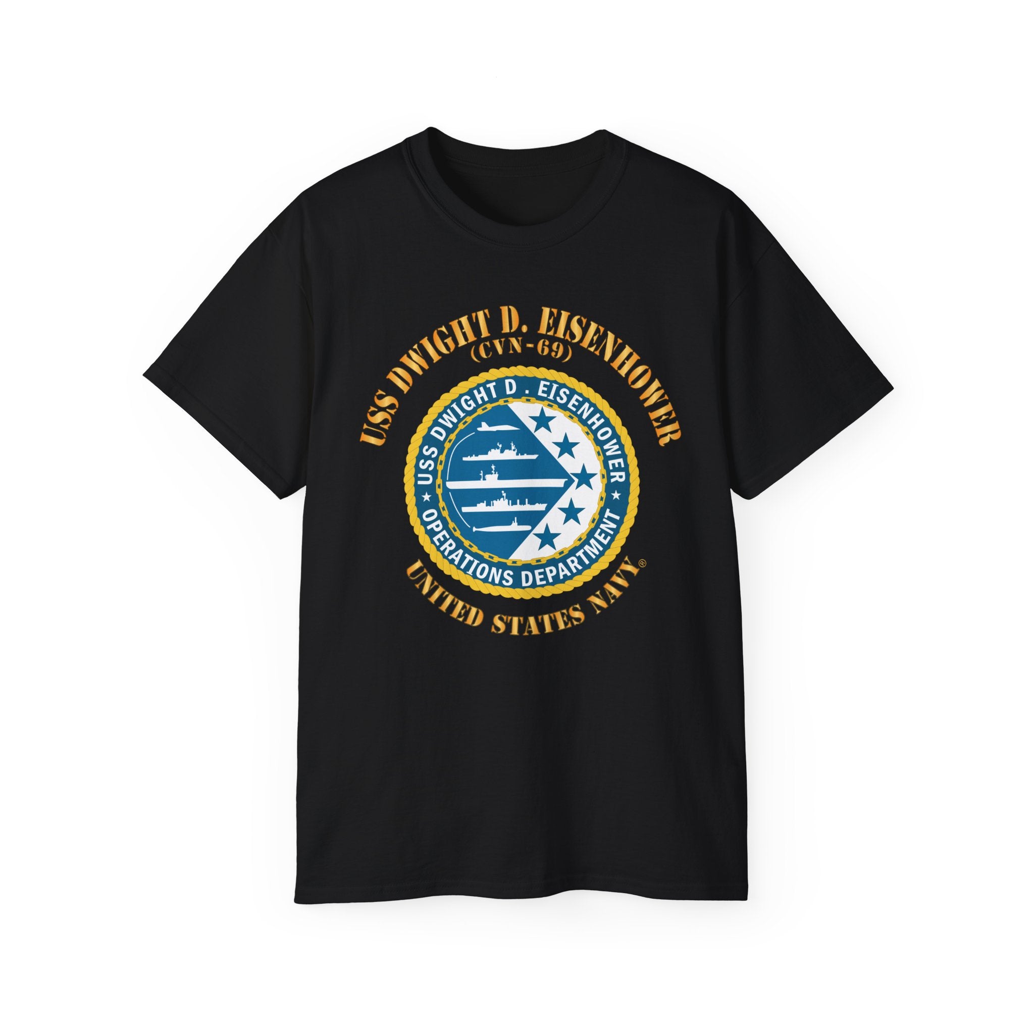 Unisex Ultra Cotton T-Shirt - Navy - USS Dwight D. Eisenhower (CVN-69) - Operations Department