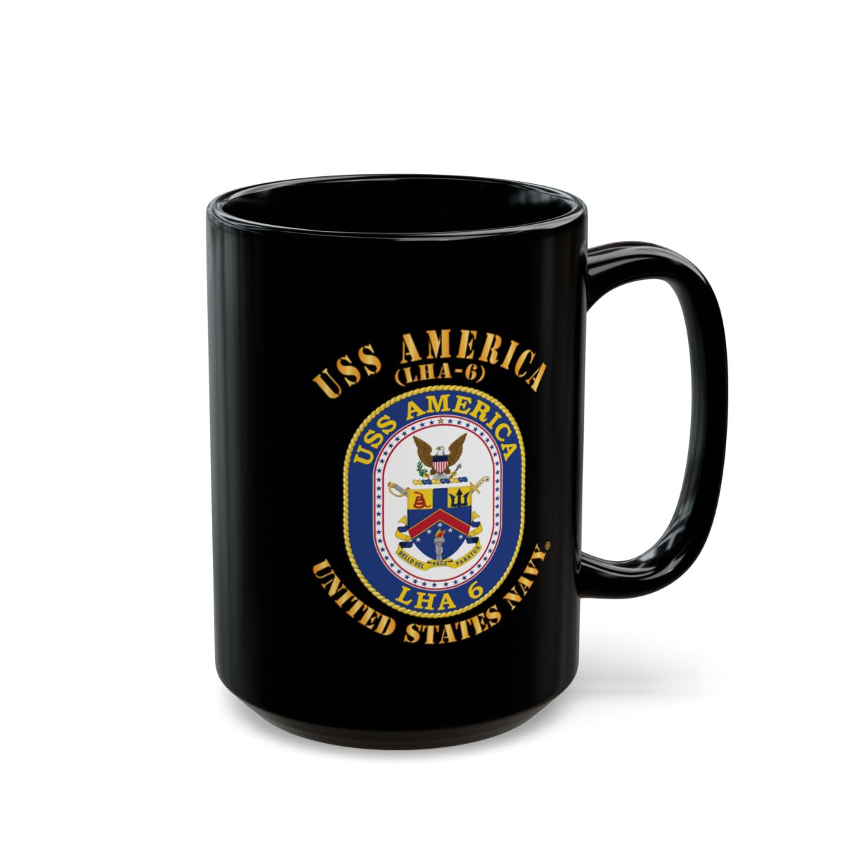 Black Mug (11oz, 15oz) - Navy - Navy - USS America (LHA-6)
