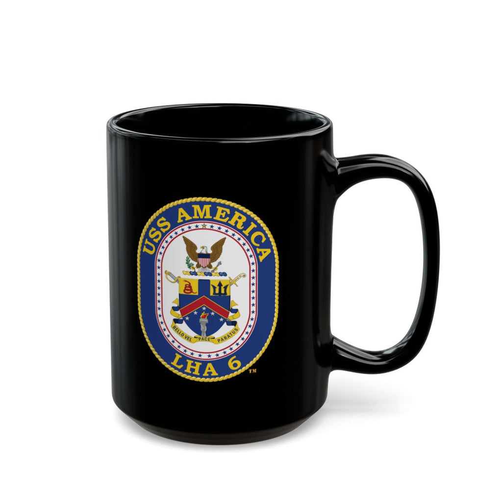 Black Mug (11oz, 15oz) - Navy - USS America (LHA-6) wo txt