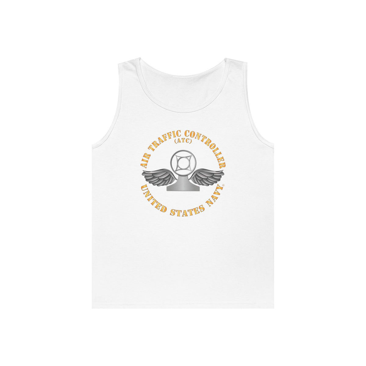 Unisex Heavy Cotton Tank Top - Navy - Rate - Air Traffic Controller (ATC)