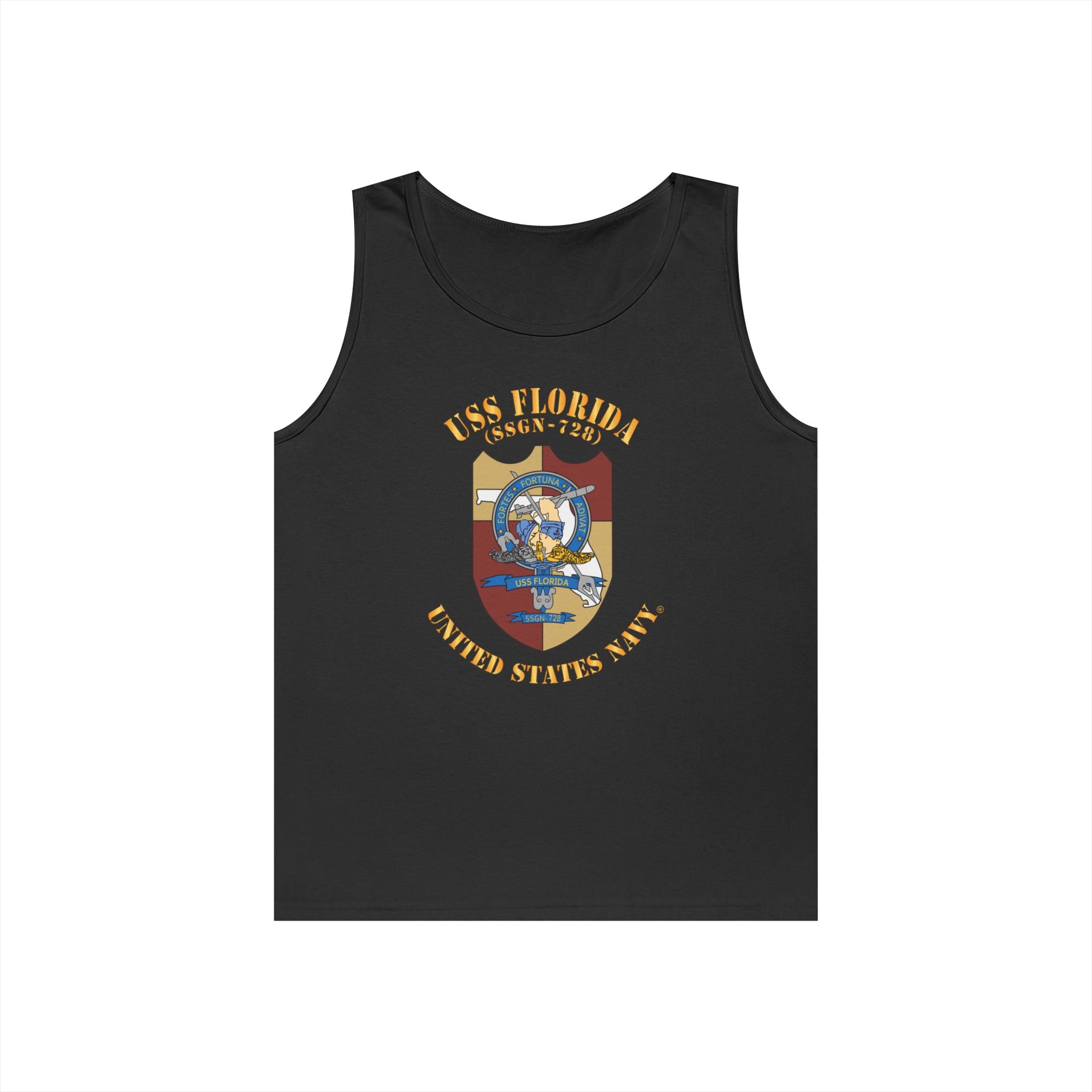 Unisex Heavy Cotton Tank Top - Navy - USS Florida (SSGN-728)
