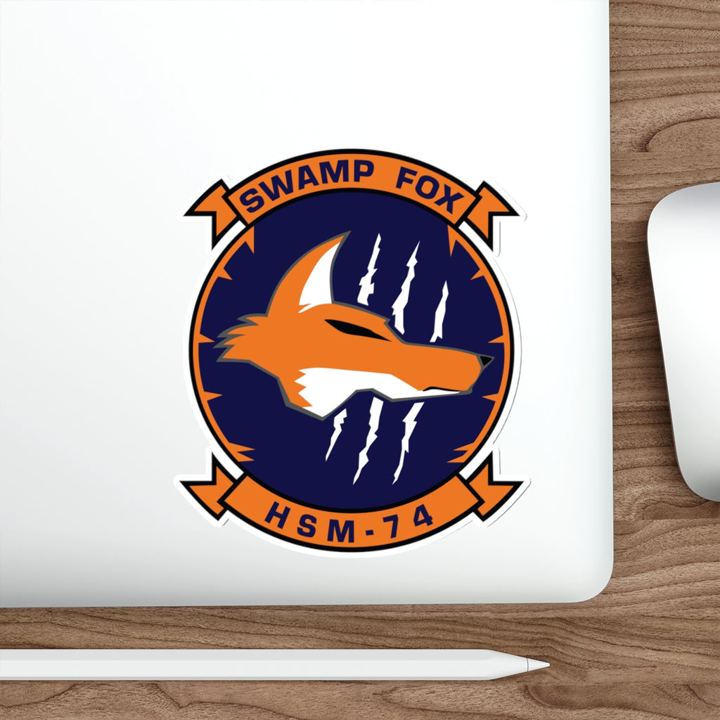 Die-Cut Vinyl Sticker - Navy - Helicopter Maritime Strike Seven Four (HSM-74) wo txt