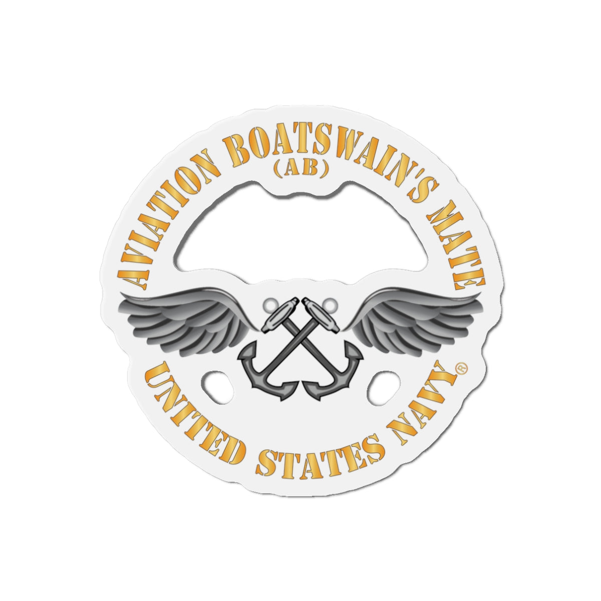 Die-Cut Magnet - Navy - Rate - Aviation Boatswain's Mate (AB) X 300