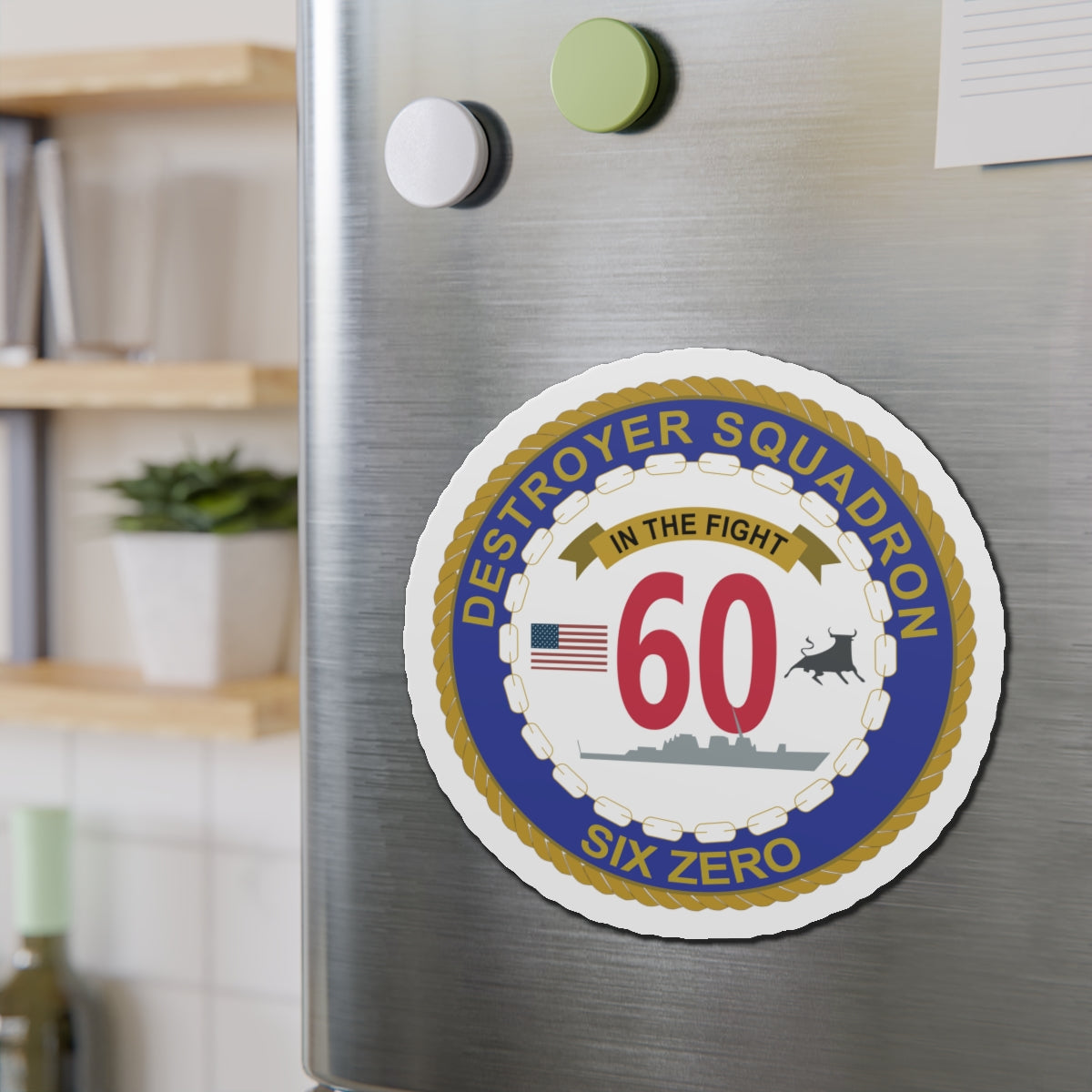 Die-Cut Magnet - Navy - Destroyer Squadron 60 wo txt
