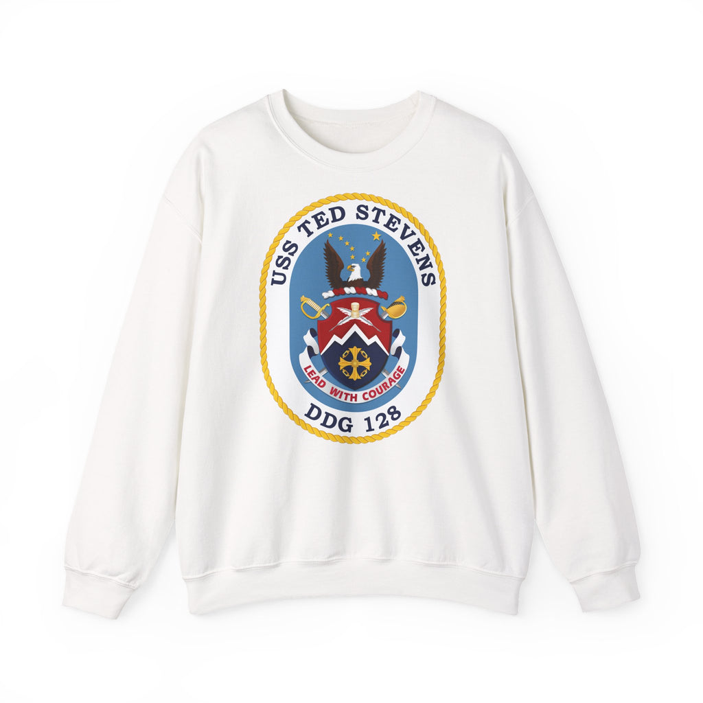 Unisex Heavy Blend™ Crewneck Sweatshirt - Navy - USS Ted Stevens (DDG-128) wo txt