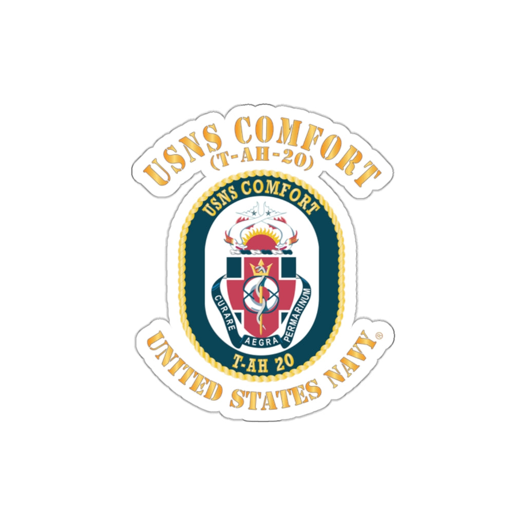 Die-Cut Vinyl Sticker - Navy - USNS Comfort (T-AH-20)