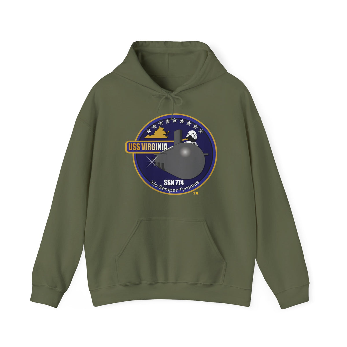 Unisex Heavy Blend™ Hoodies - Navy - USS Virginia (SSN-774) wo txt X 300