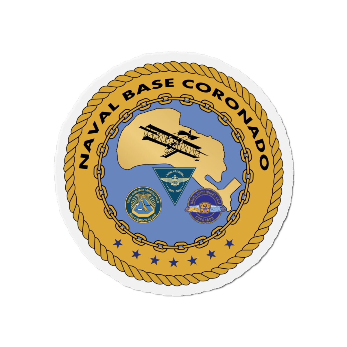 Die-Cut Magnet - Navy - Naval Base Coronado wo txt