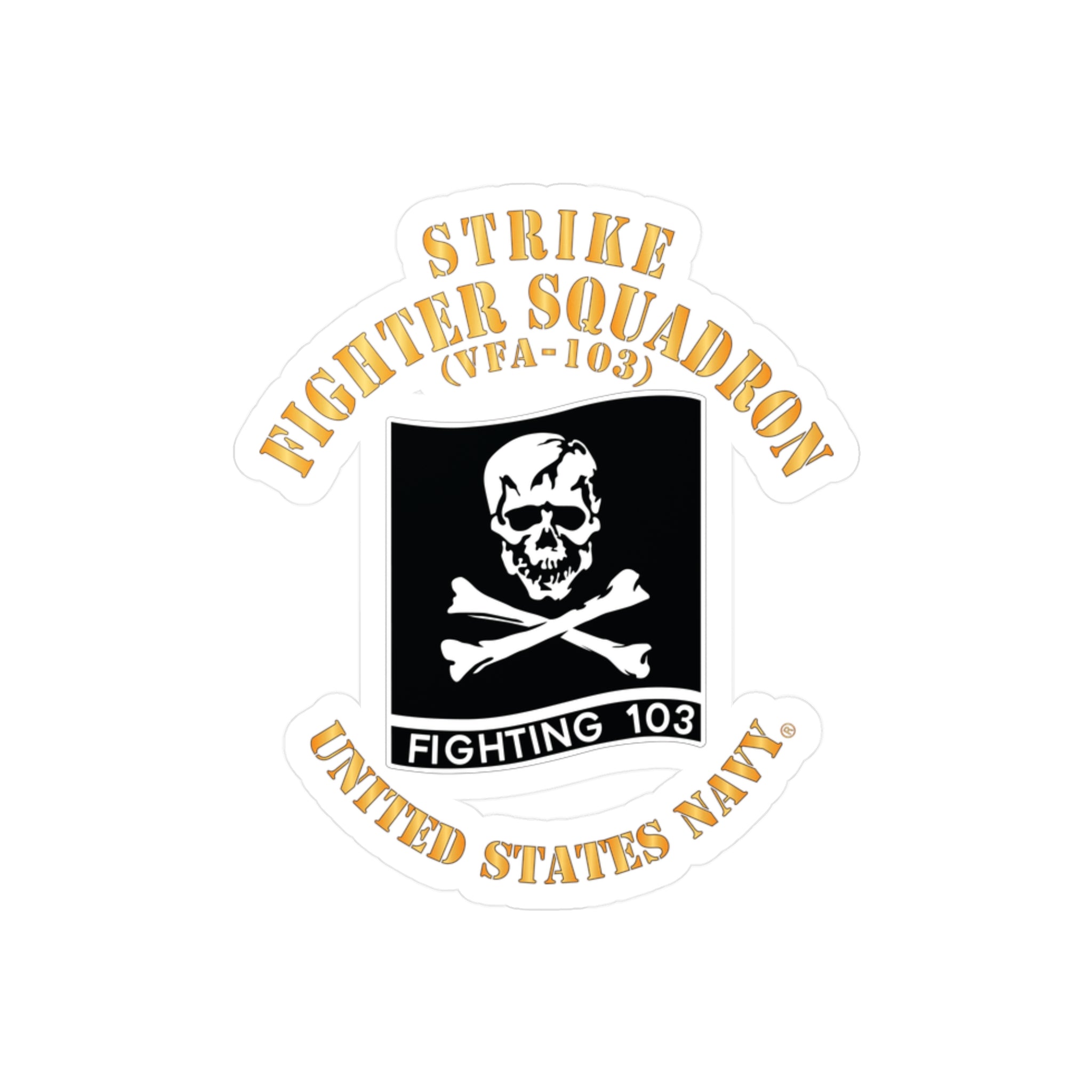 Kiss-Cut Vinyl Decal - Navy - Strike Fighter Squadron 103 (VFA-103)