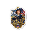 Die-Cut Magnet - WAVES - Women Accepted for Volunteer Emergency Service WWII - 3D - Enhanced