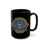 Black Mug (11oz, 15oz) - Navy - Naval Air Warfare Center - Coronado - Crest - 3D - Enhanced