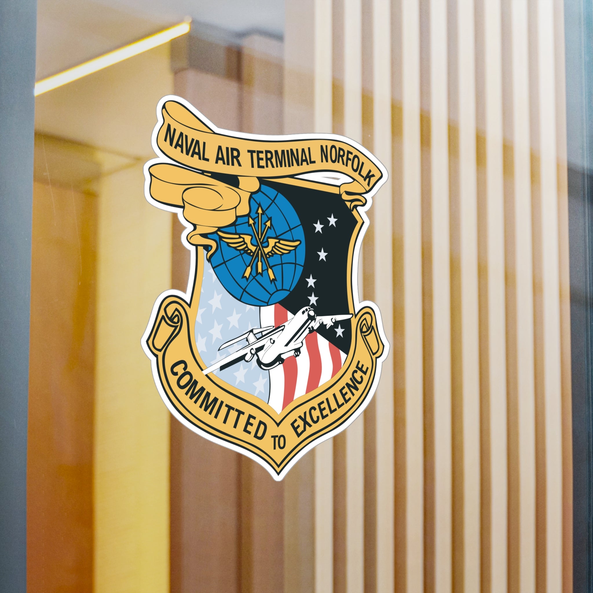 Kiss-Cut Vinyl Decal - Navy - Naval Air Terminal Norfolk wo Txt