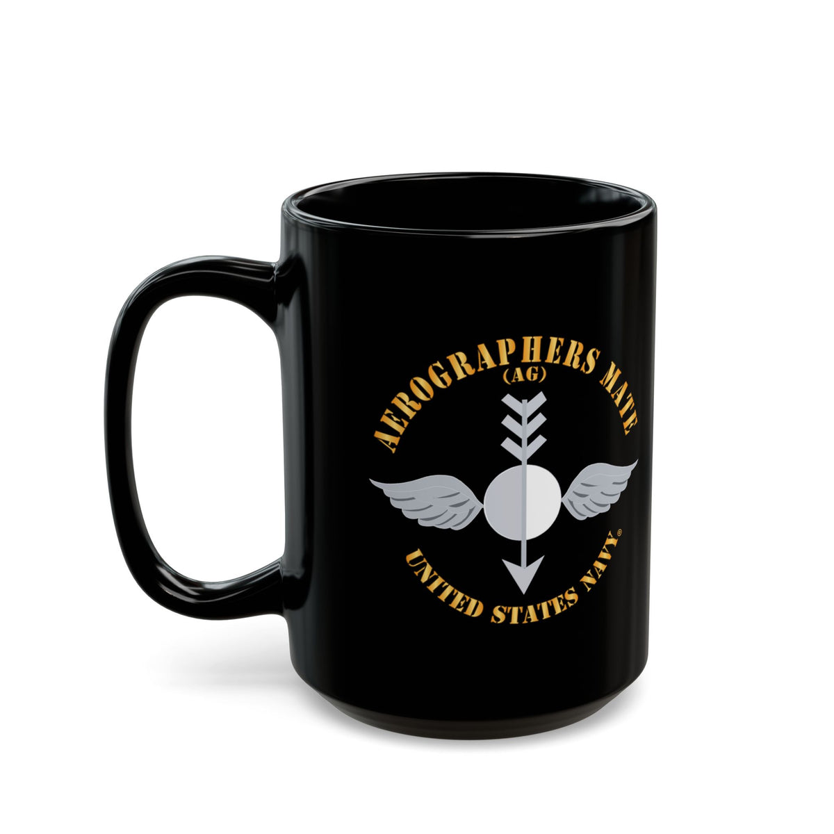 Black Mug (11oz, 15oz) - Navy - Aerographers Mate (AG) X 300