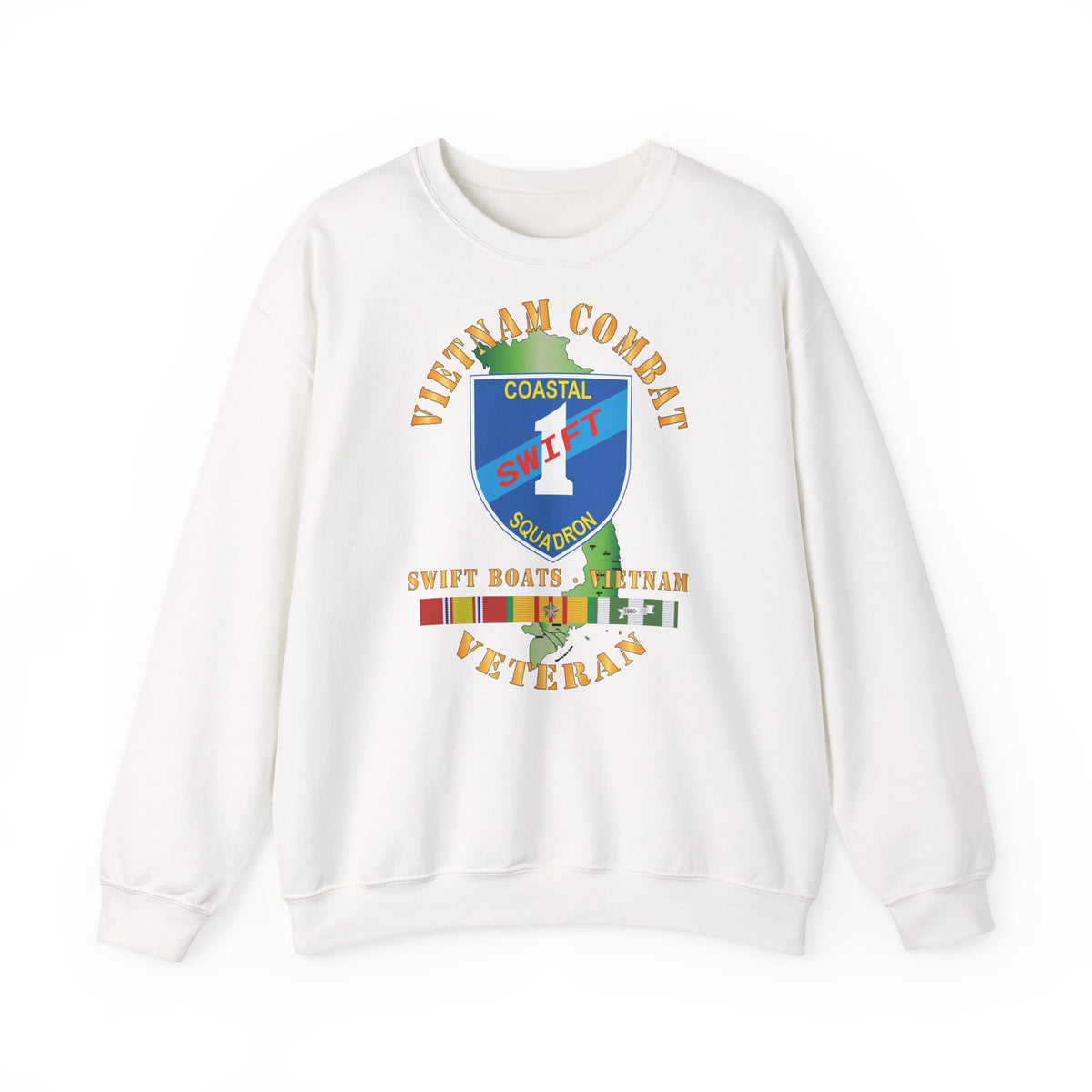 Unisex Heavy Blend™ Crewneck Sweatshirt - Coastal Squadron One (Blue) - SSI -Swift Boats - Vietnam w VN SVC X 300