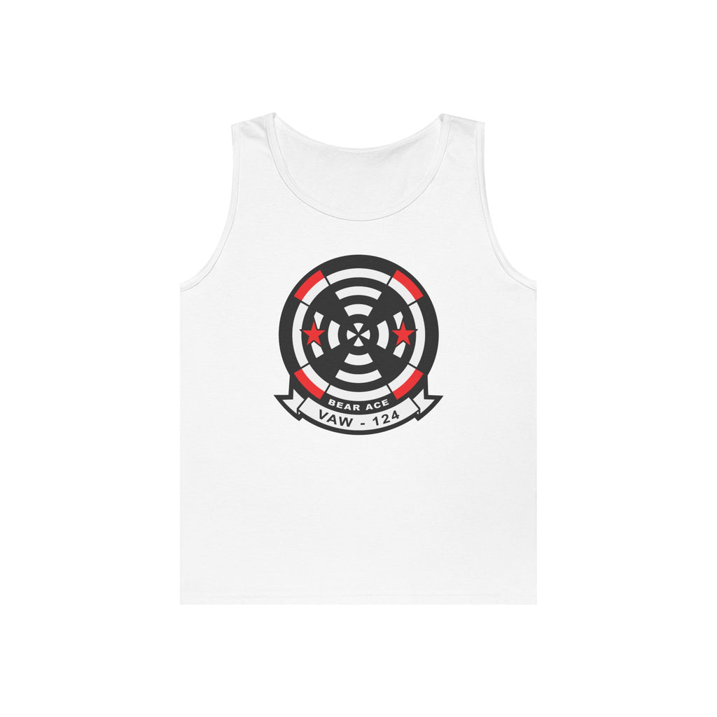 Unisex Heavy Cotton Tank Top - Navy - Airborne Command & Control Squadron 124 (VAW-124) wo txt