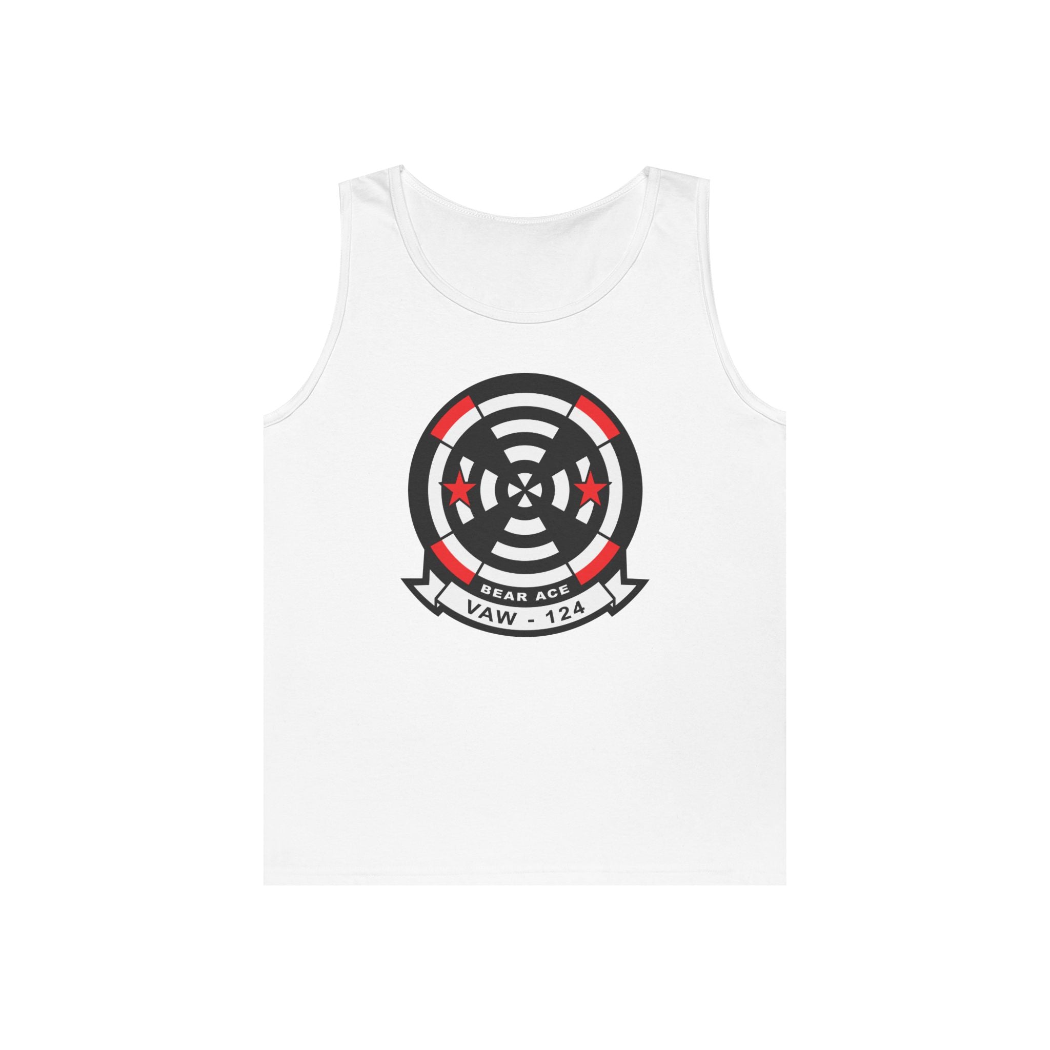 Unisex Heavy Cotton Tank Top - Navy - Airborne Command & Control Squadron 124 (VAW-124) wo txt