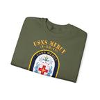 Unisex Heavy Blend™ Crewneck Sweatshirt - Navy - USNS Mercy (T-AH-19)