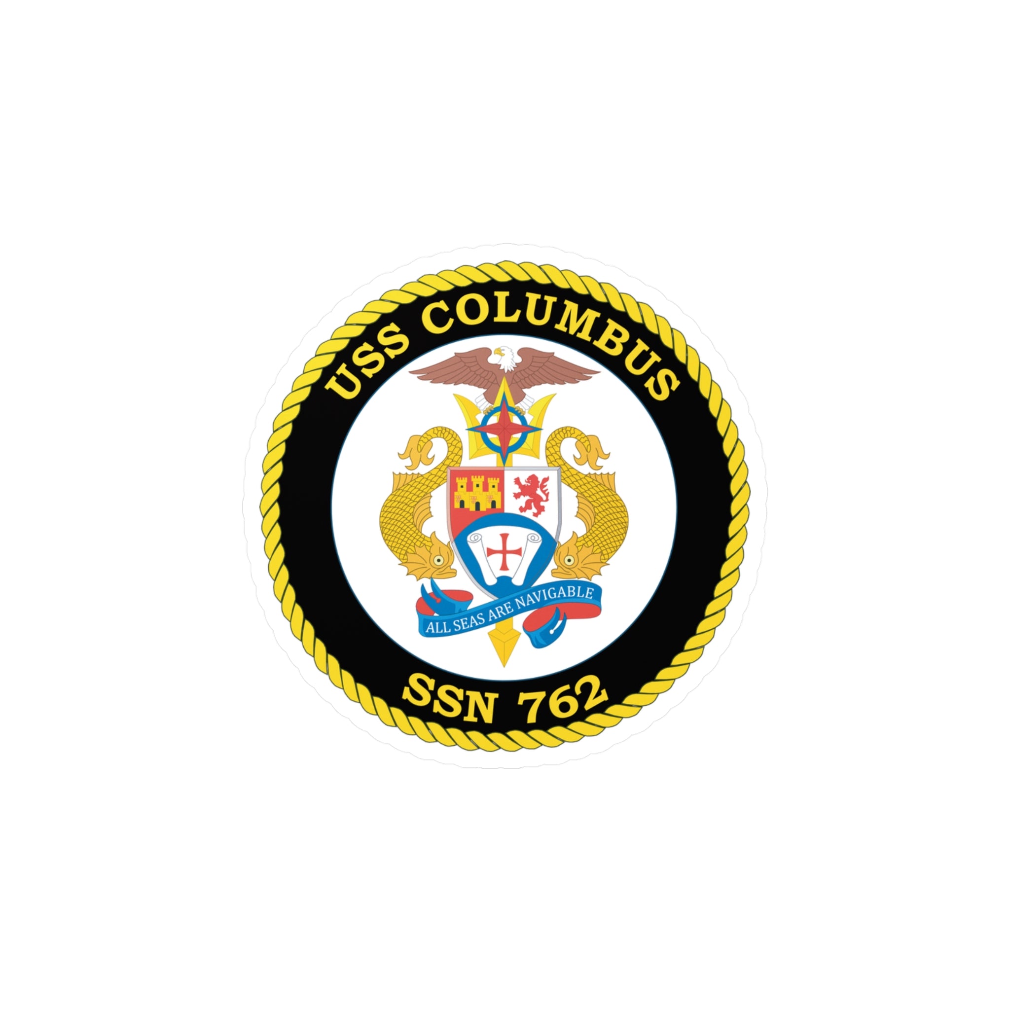 Kiss-Cut Vinyl Decal - Navy - USS Columbus (SSN-762) wo txt