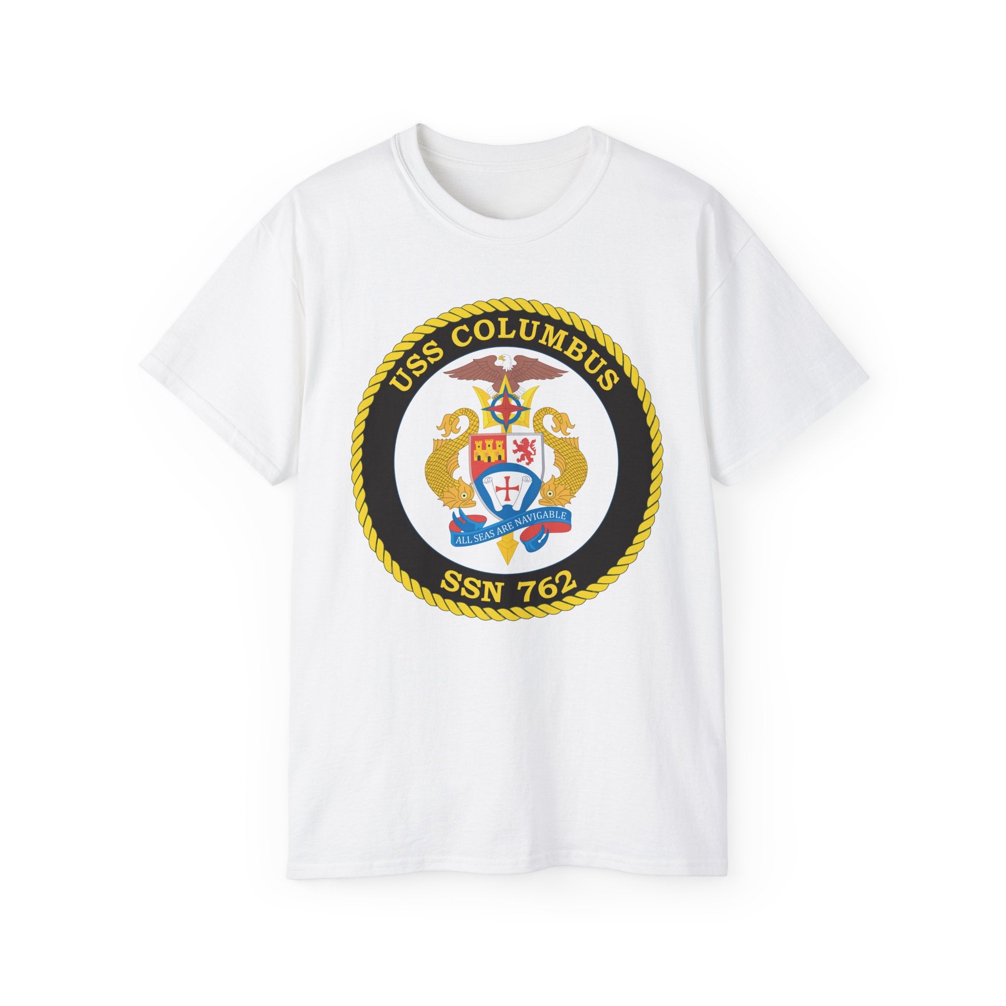 Unisex Ultra Cotton T-Shirt - Navy - USS Columbus (SSN-762) wo txt