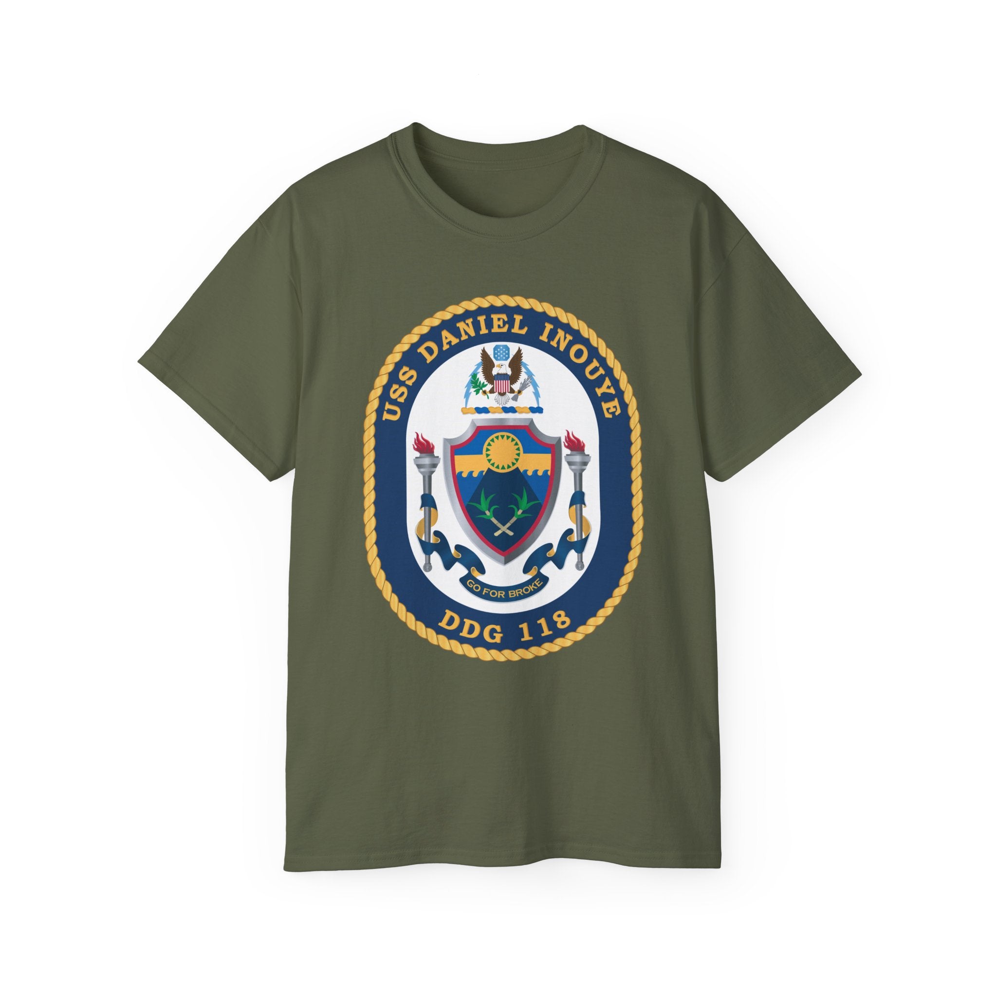 Unisex Ultra Cotton T-Shirt - Navy - USS Daniel Inouye (DDG-118) wo txt