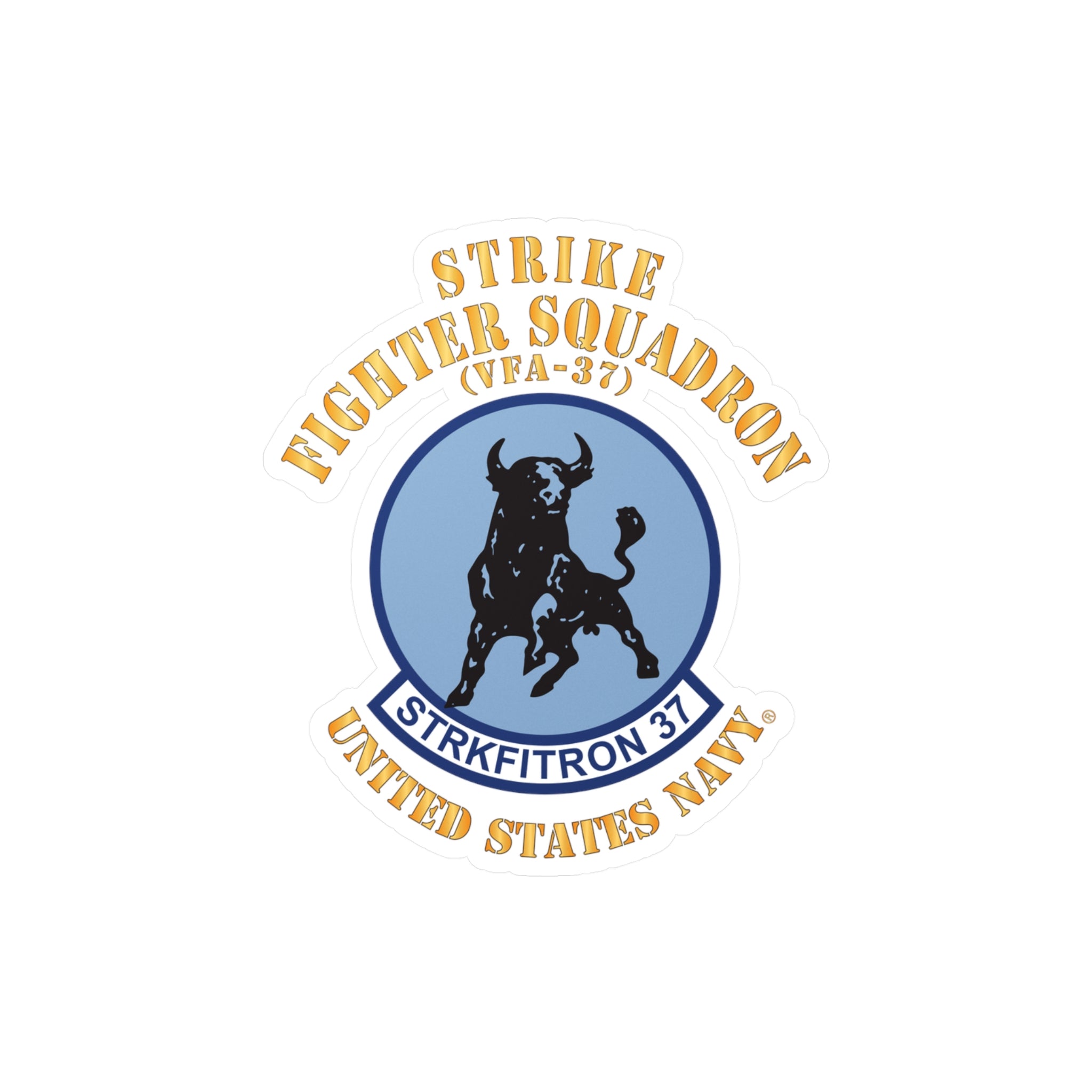 Kiss-Cut Vinyl Decal - Navy - Strike Fighter Squadron 37 (VFA-37)