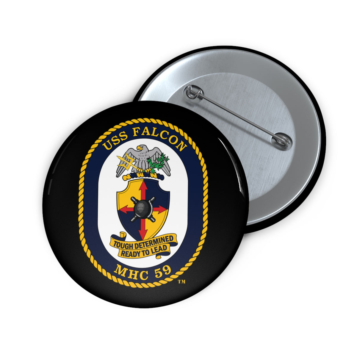 Pin Button - Navy - USS Falcon (MHC-59) wo txt