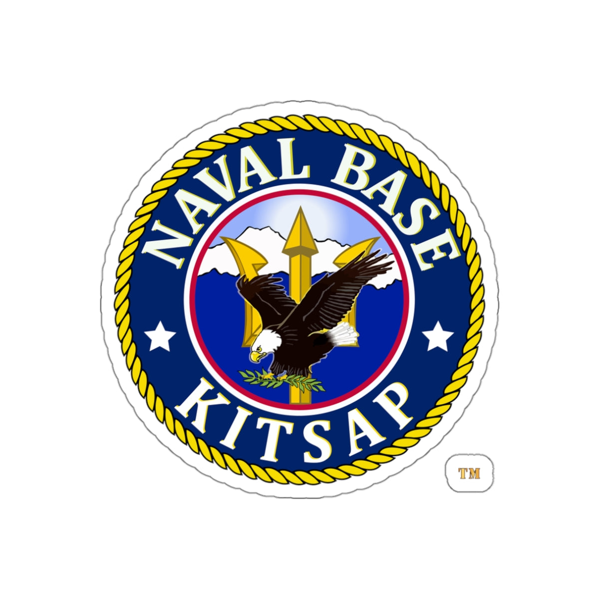 Die-Cut Vinyl Sticker - Navy - Naval Base Kitsap wo txt