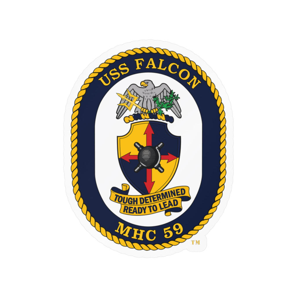 Kiss-Cut Vinyl Decal - Navy - USS Falcon (MHC-59) wo txt