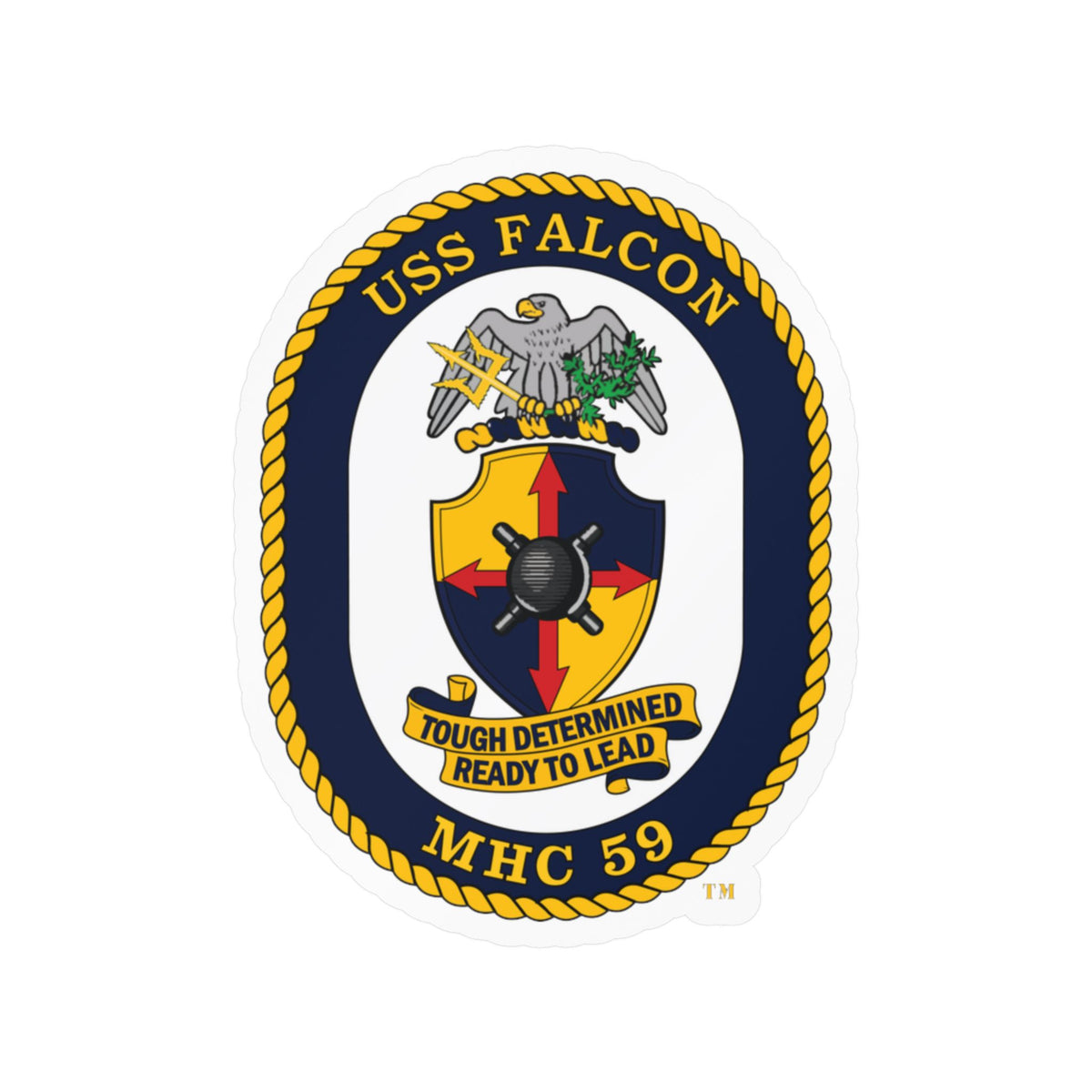 Kiss-Cut Vinyl Decal - Navy - USS Falcon (MHC-59) wo txt