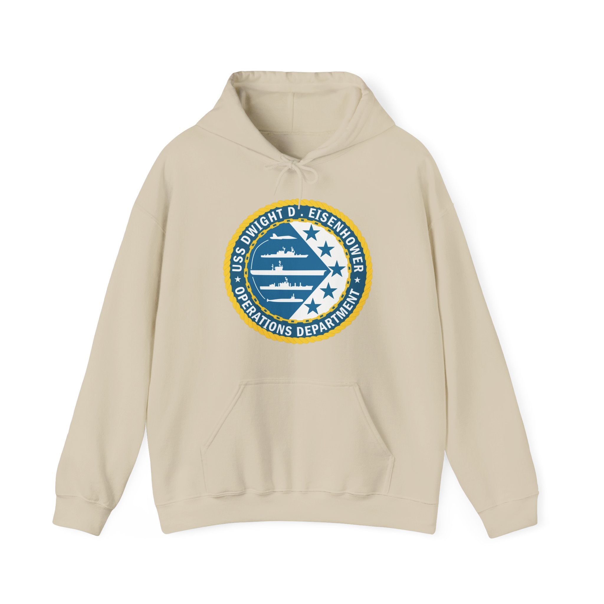 Unisex Heavy Blend™ Hoodies - Navy - USS Dwight D. Eisenhower (CVN-69) - Operations Department wo txt