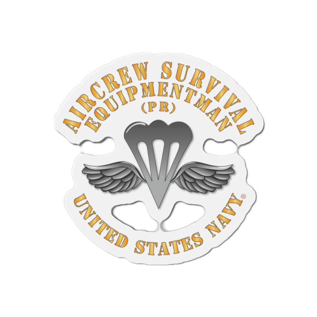 Die-Cut Magnet - Navy - Rate - Aircrew Survival Equipmentman (PR)