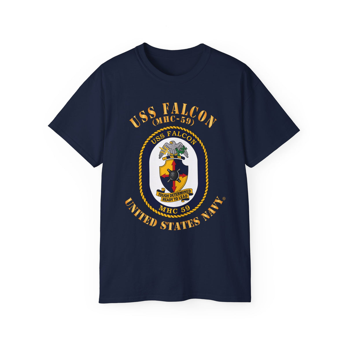 Unisex Ultra Cotton T-Shirt - Navy - USS Falcon (MHC-59)
