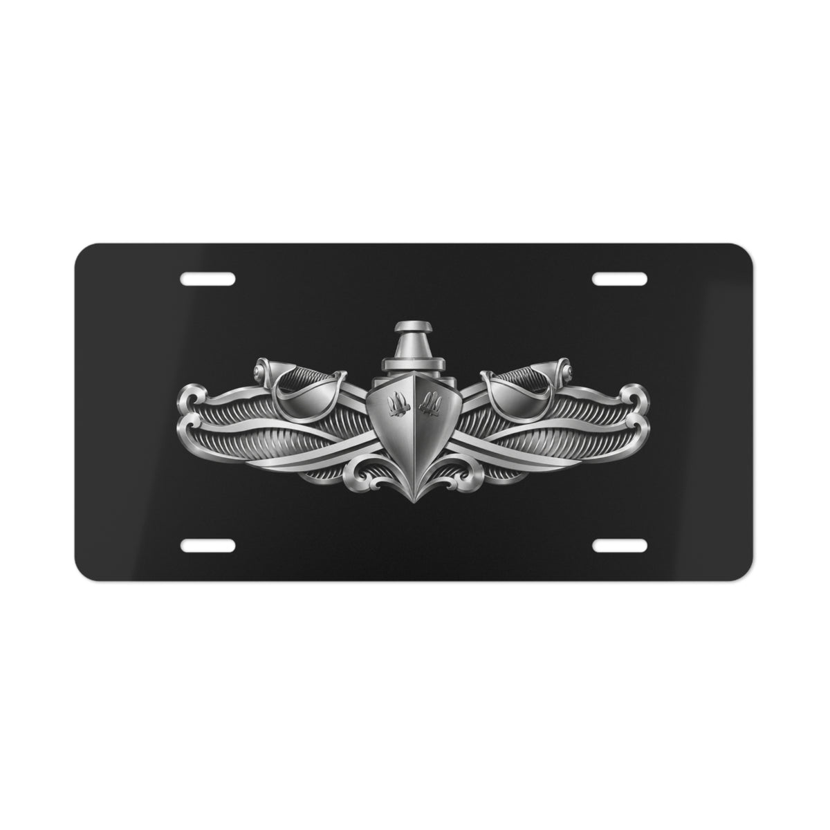 Vanity License Plate - Navy - Badge - Enlisted Surface Warfare Specialist (ESWS) wo txt - 3D - Enhanced