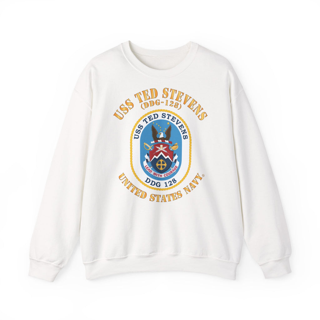 Unisex Heavy Blend™ Crewneck Sweatshirt - Navy - USS Ted Stevens (DDG-128)
