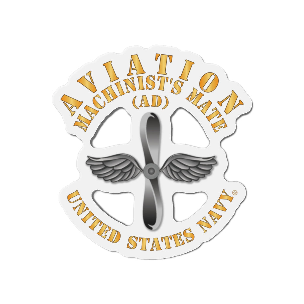 Die-Cut Magnet - Navy - Rate - Aviation Machinist's Mate (AD)