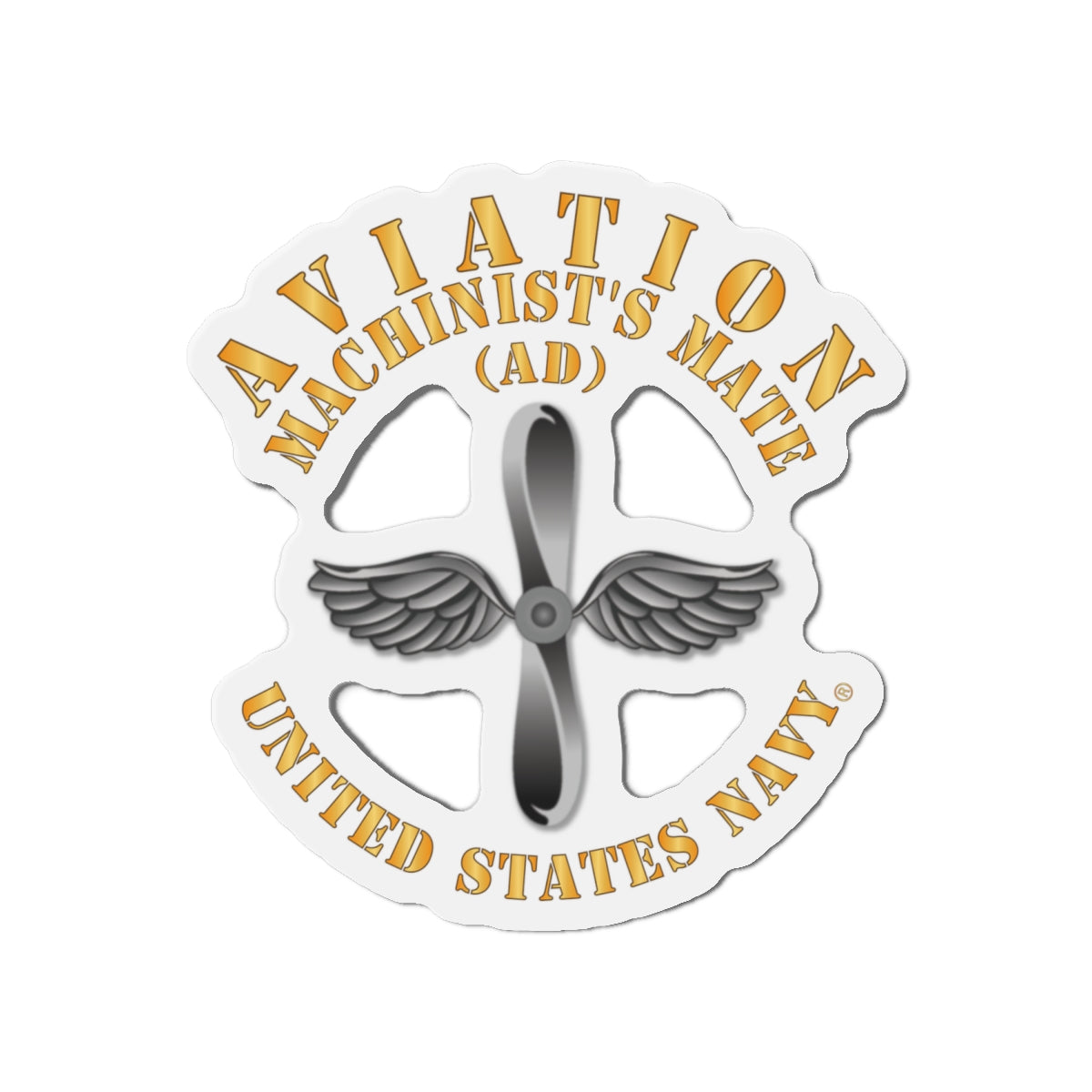 Die-Cut Magnet - Navy - Rate - Aviation Machinist's Mate (AD)