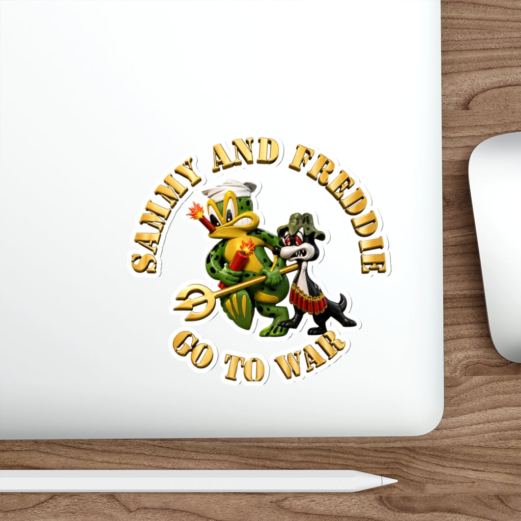 Die-Cut Vinyl Sticker - Navy - SOF - Sammy - Freddie - Go to War - 3D - Enhanced