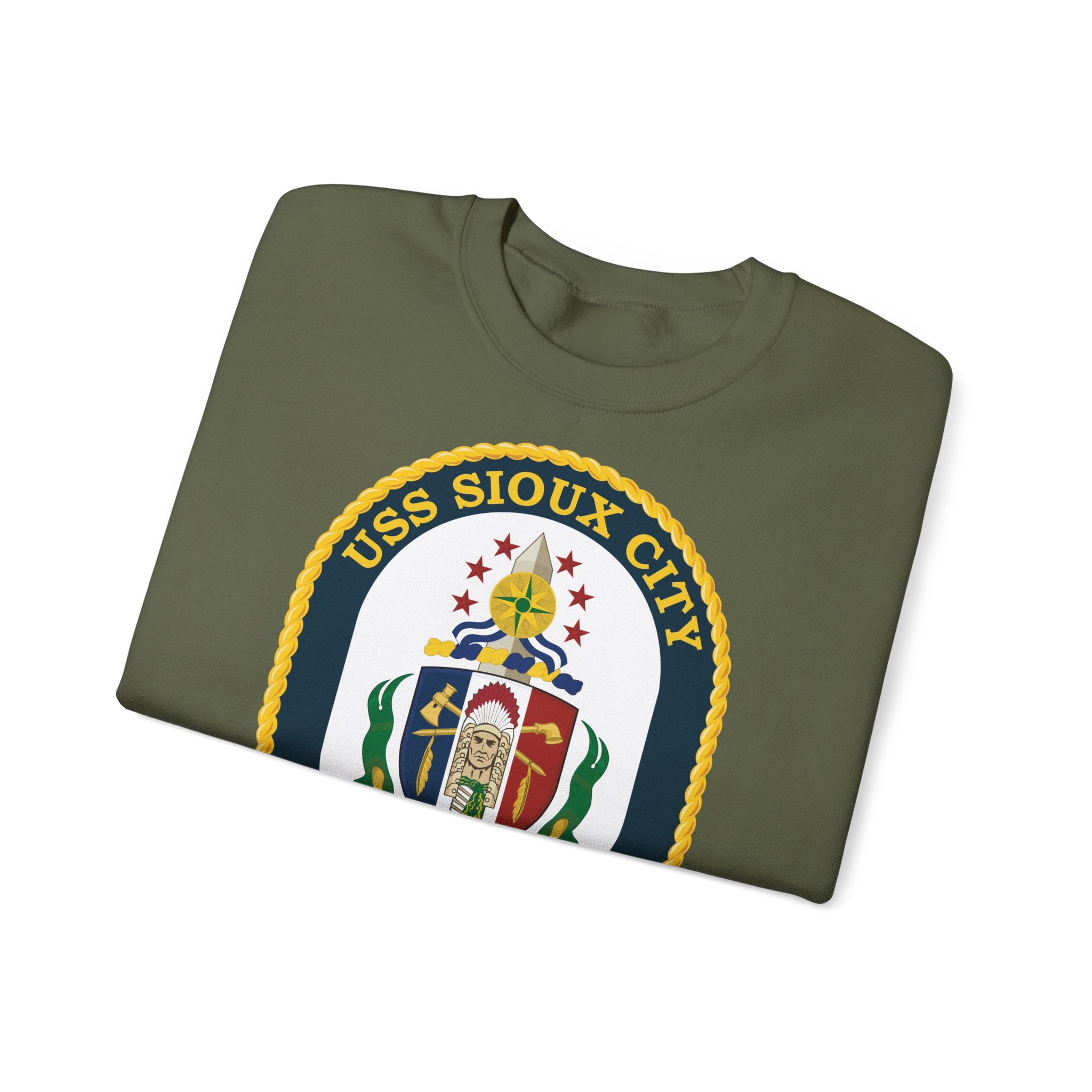 Unisex Heavy Blend™ Crewneck Sweatshirt - Navy - USS Sioux City (LCS-11) wo Txt