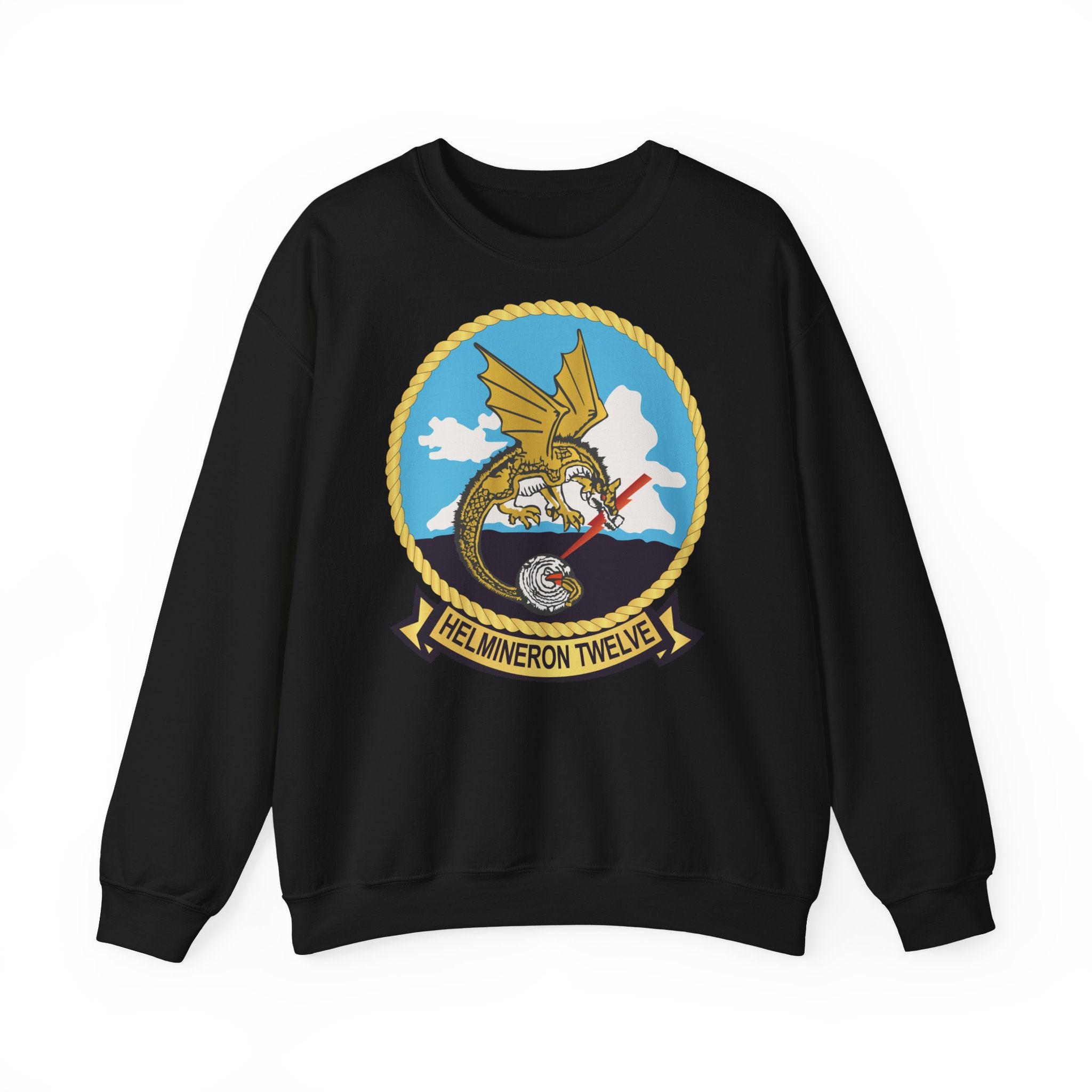 Unisex Heavy Blend™ Crewneck Sweatshirt - Navy - Helmineron Twelve (HM-12) wo Txt