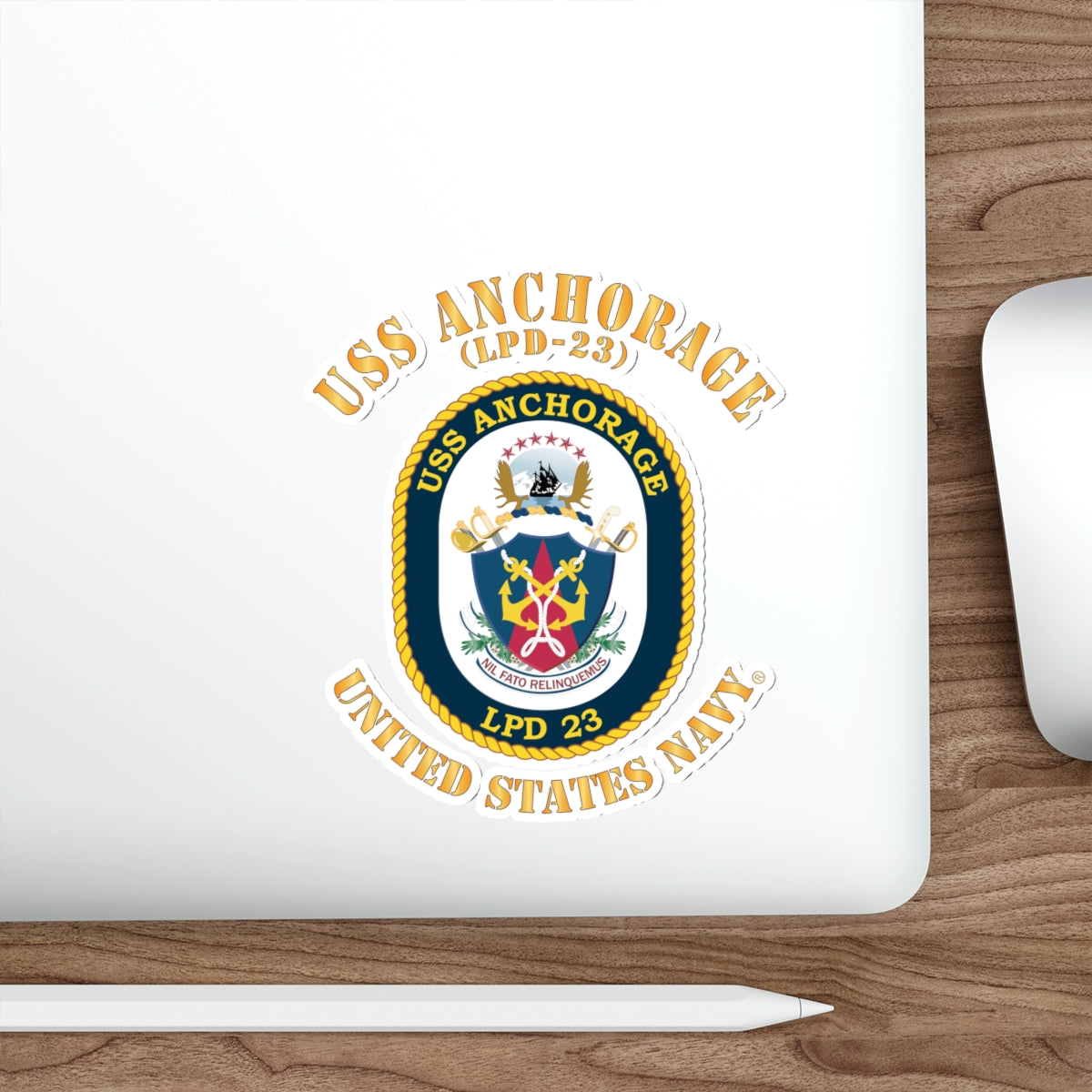 Die-Cut Vinyl Sticker - Navy - USS Anchorage (LPD-23)