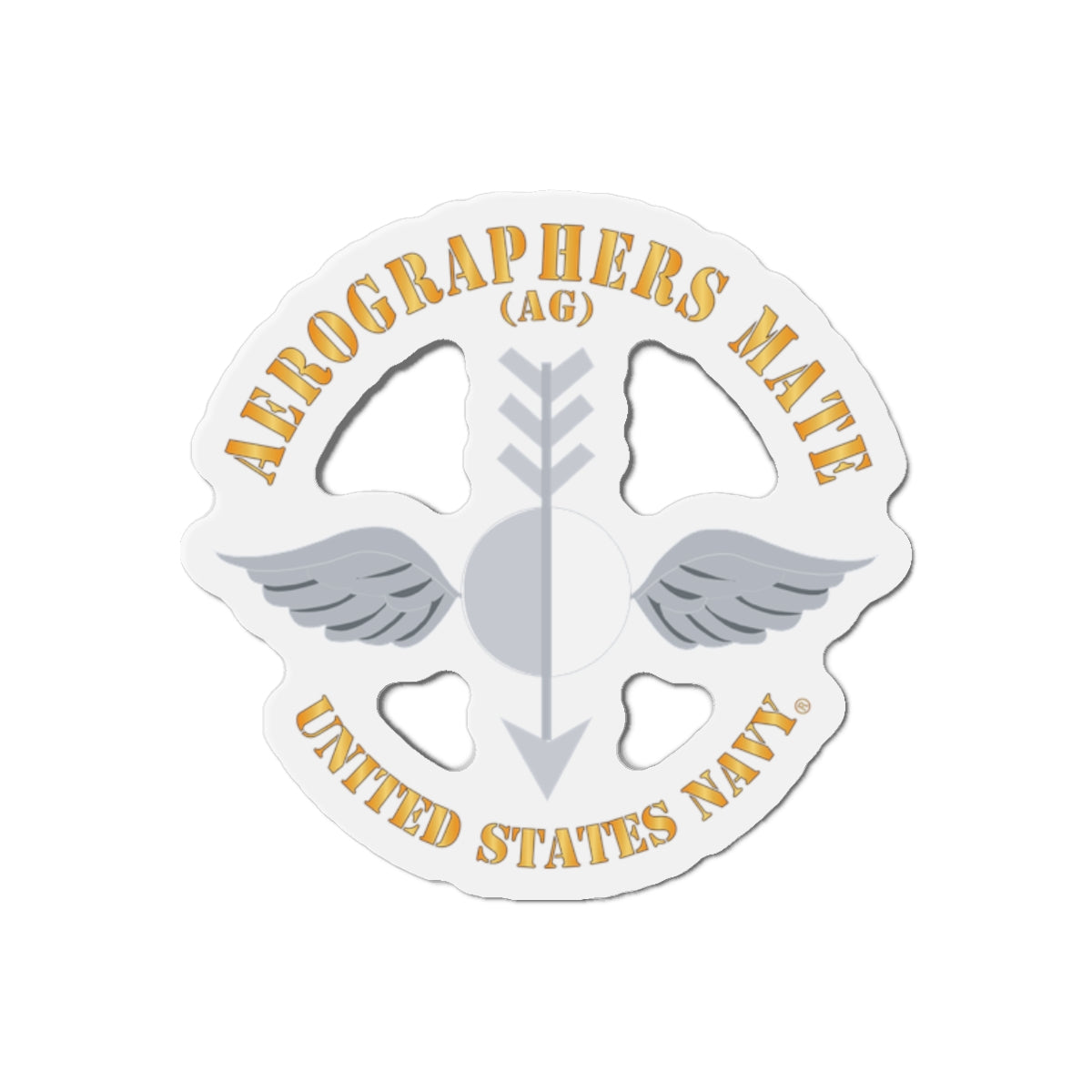 Die-Cut Magnet - Navy - Aerographers Mate (AG) X 300